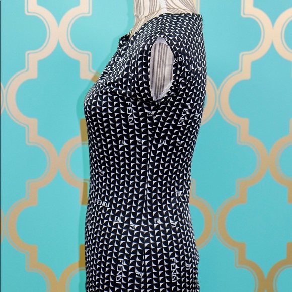 Fendi Logo Top Geometric Vintage Black white 10 - Picture 5 of 7